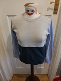 Ladies Marks And Spencer Size 6 Navy Mix Long Sleeved Pullover Jumper