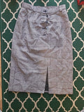 Ladies Miss Twen Size Small Black/White Check Skirt