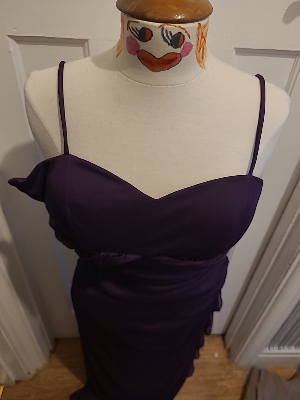 Ladies Betsy&Adam Size 10 Purple Padded Sleeveless Long Dress