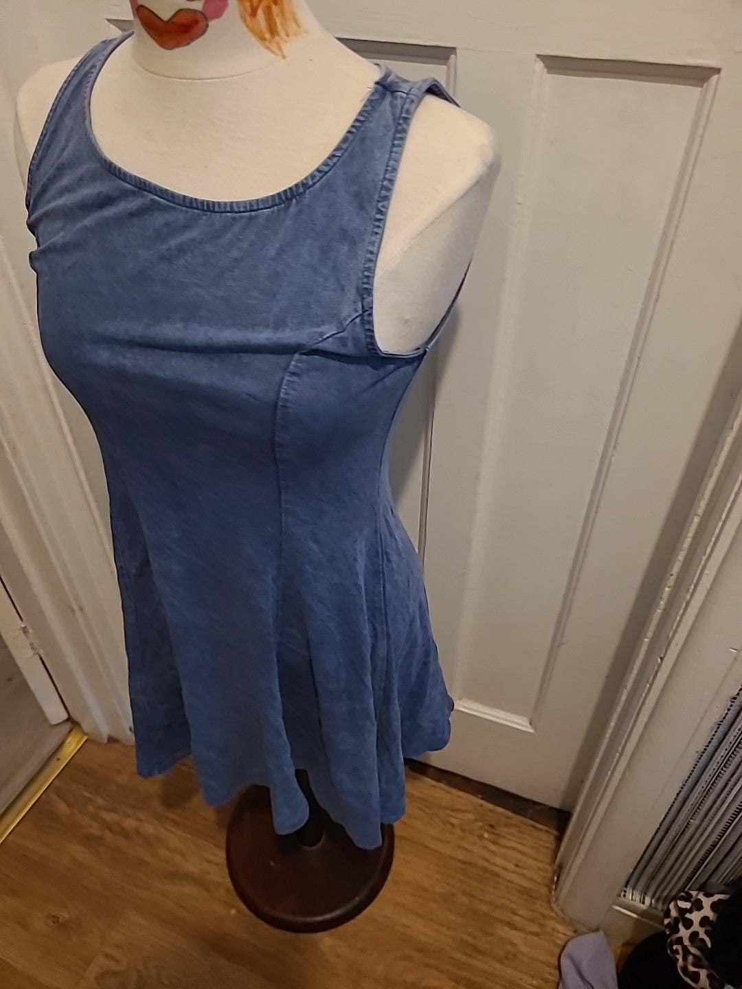 Ladies Medium Blue Sleeveless Tunic