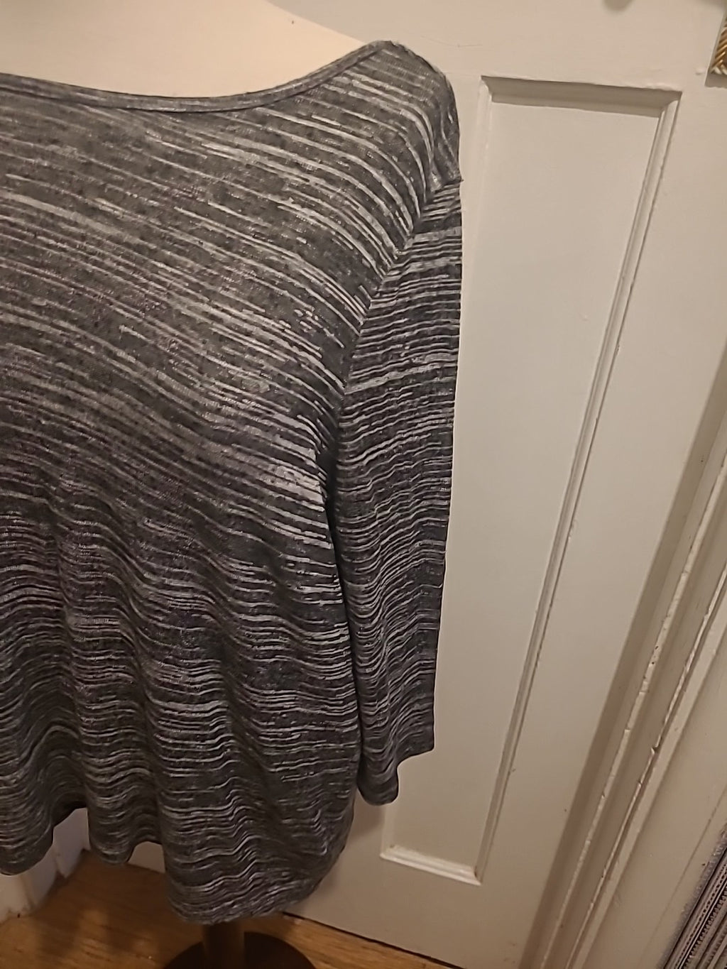 Ladies Epilogue Size 16 Grey Fleck Mid Sleeved Blouse