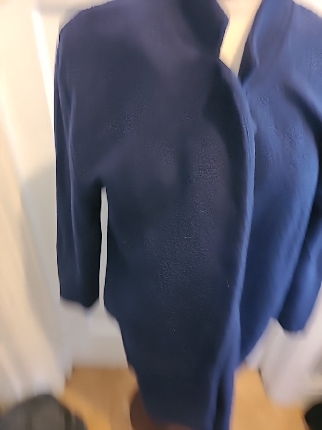 Ladies George Size 12 Navy Mid Sleeved Long Length Cardigan