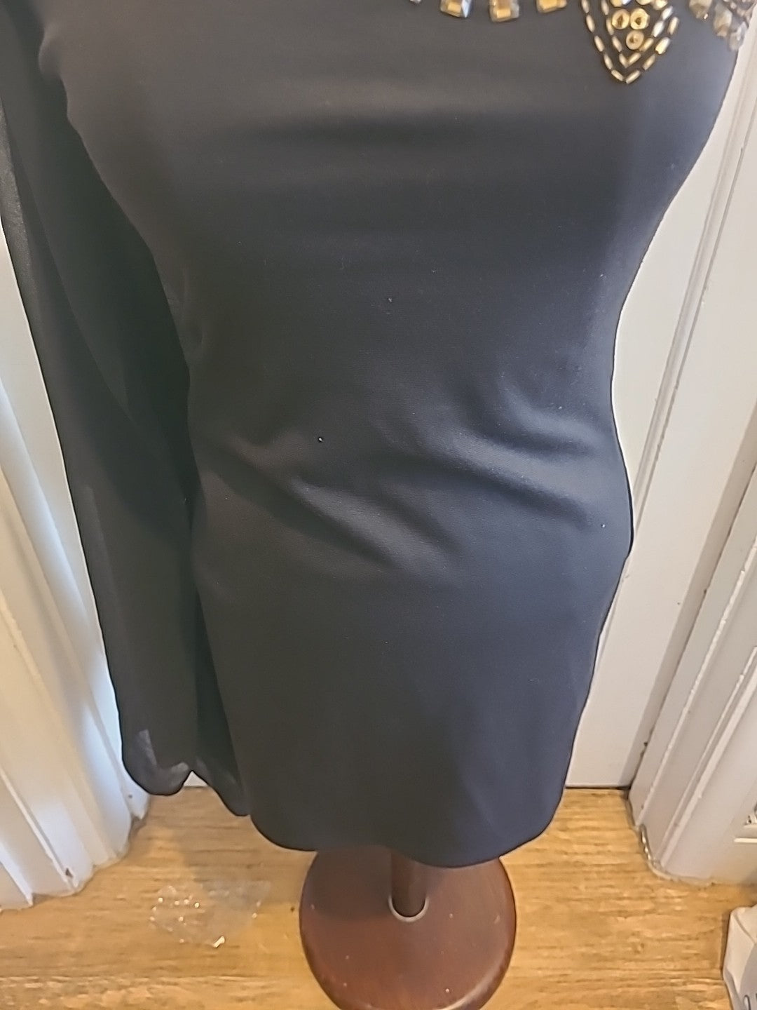 Brand New Tagged Ladies New Look Size 10 Black Off The Shoulder Dress
