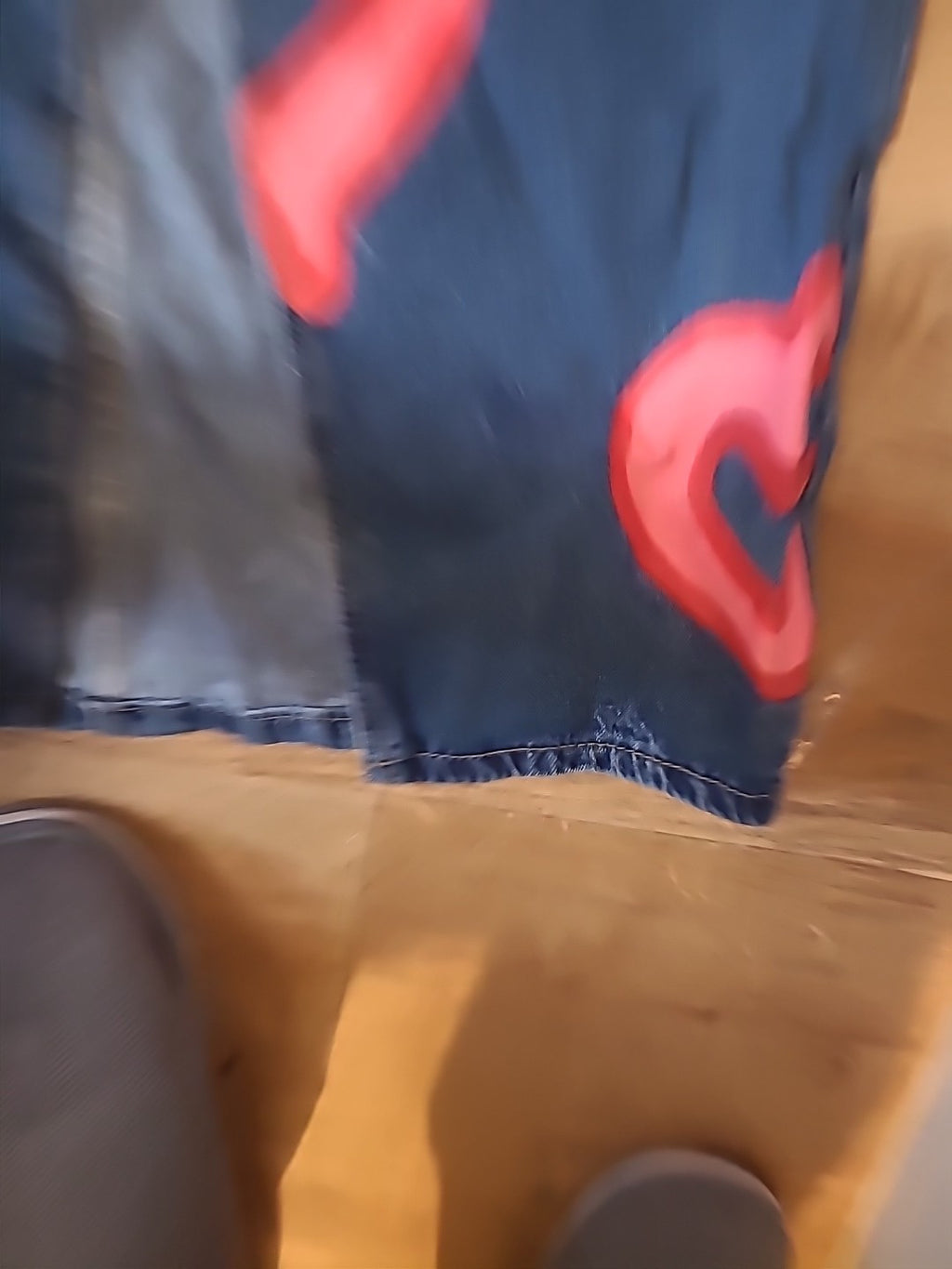 Ladies Shein XS Denim Loveheart Skirt