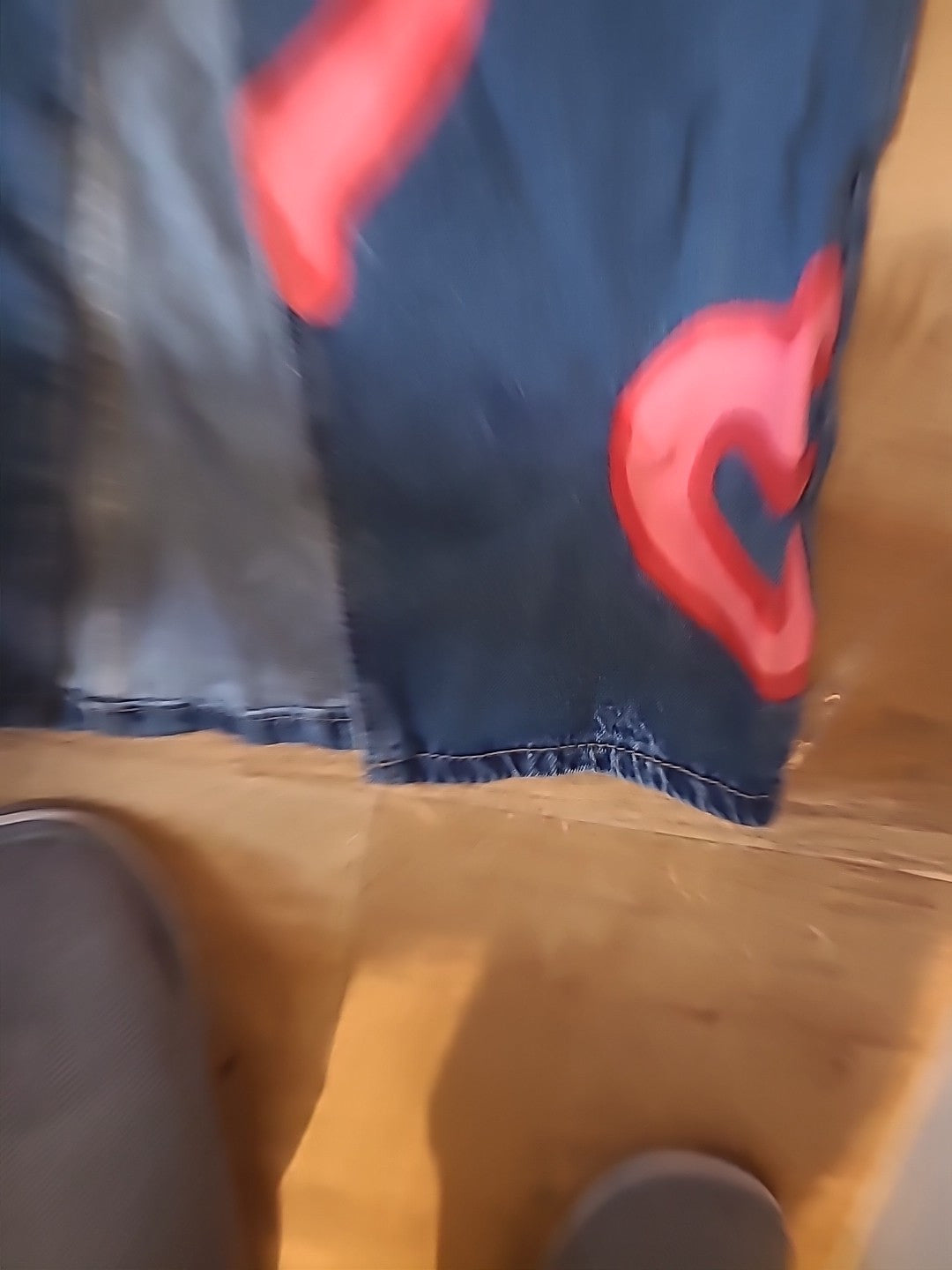 Ladies Shein XS Denim Loveheart Skirt